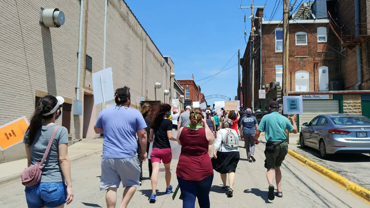 Peaceful protest held in Platteville on June 7