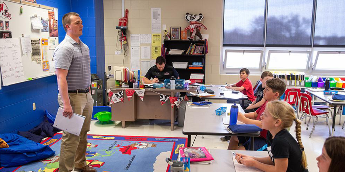 Raine Voigts teaches at Westview Elementary School