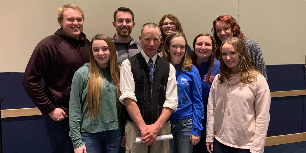 Thomas Lehmann, Alex Ferrari, Mason Sinda, Dr. Peter Ostrum, Sierra Evans, Maegan Kruescher, Stephanie Frey, Savanah Crews and Brenna Diehl.