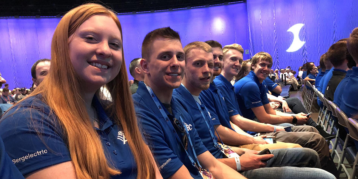 UW-Platteville team at opening night ceremonies.