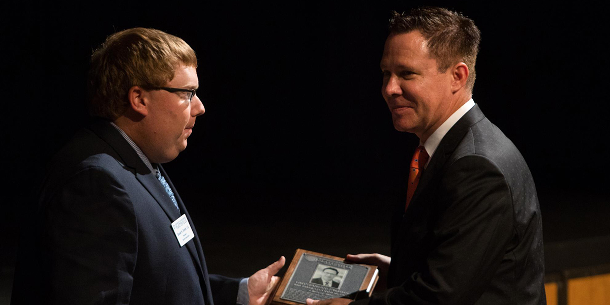 O’Connor was presented with an Outstanding Alumni award at the 2018 University Awards and Recognition Ceremony and Gala.