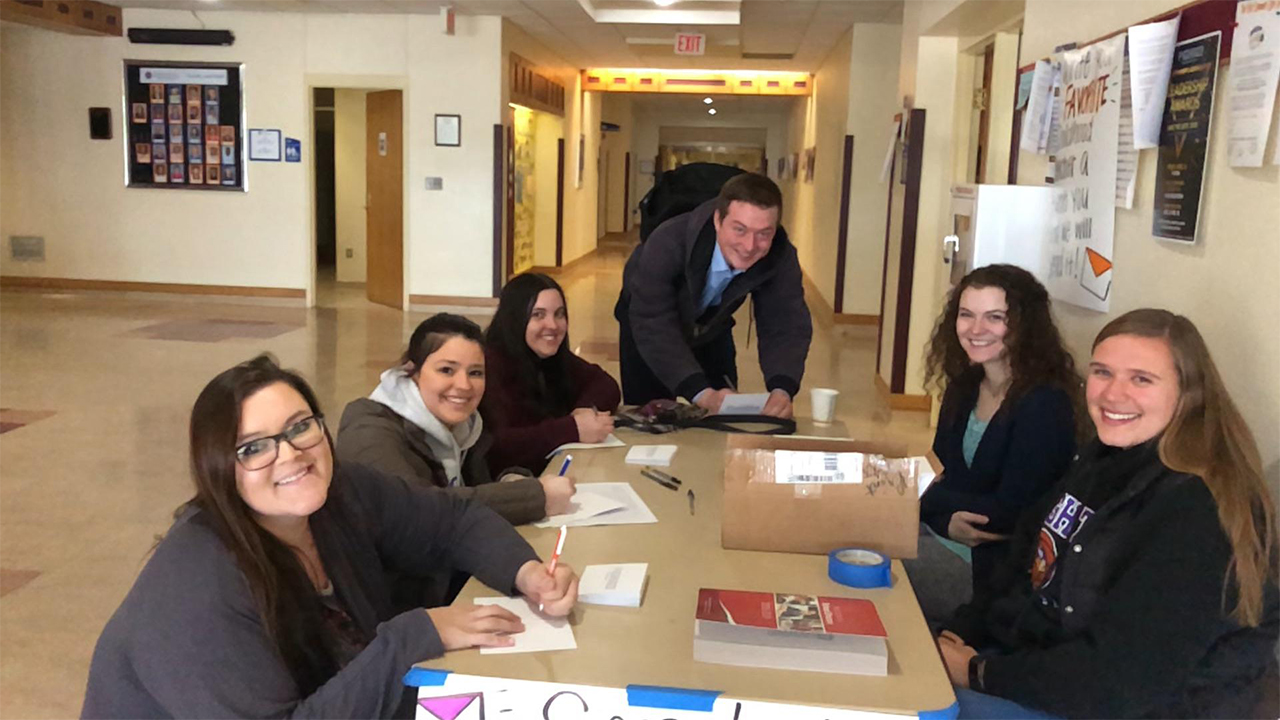 “Celebration of Teaching” held last semester, where students could write a thank you to a teacher who was a positive influence on them.