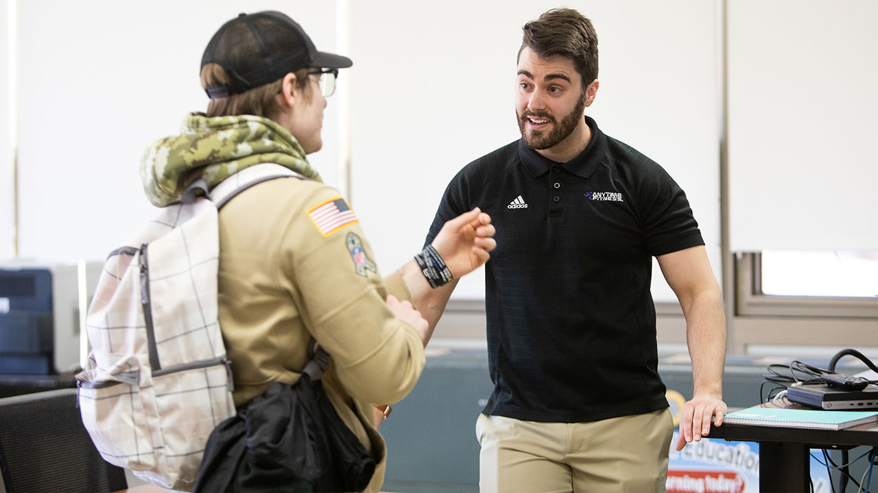 Darin Reece, Anytime Fitness getting Joe Glowacki intrigued in a career in personal health and wellness.