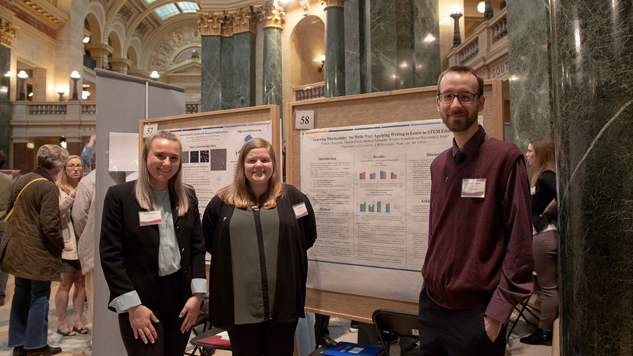 Pictured left to right are Frances Tempesta, Hannah Frank and Michael Schneider.