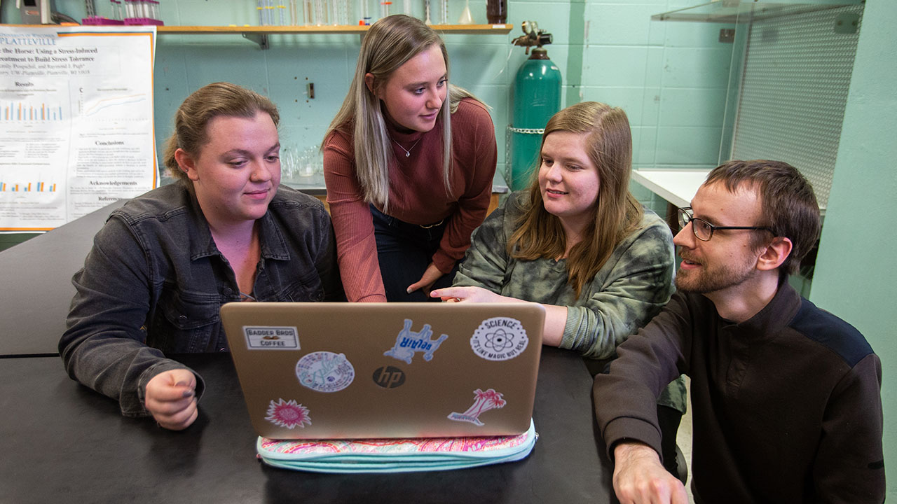 Pictured left to right are RevaLu Ronnfeldt, Frances Tempesta, Hannah Frank and Michael Schneider.