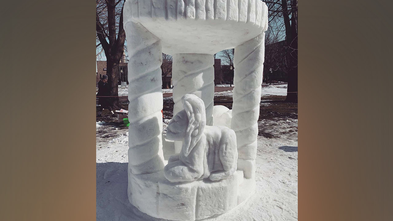 Carousel Snow Sculpture 
