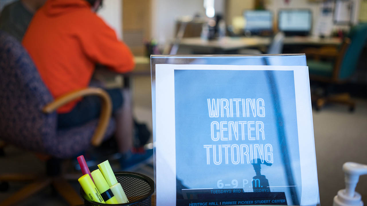 Writing Center Tutoring Sign