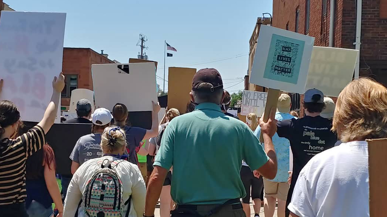 Peaceful protest held in Platteville on June 7