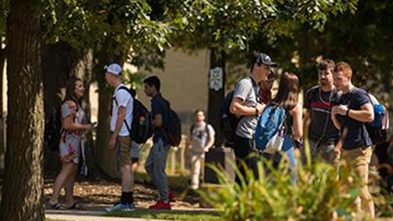 Students on campus