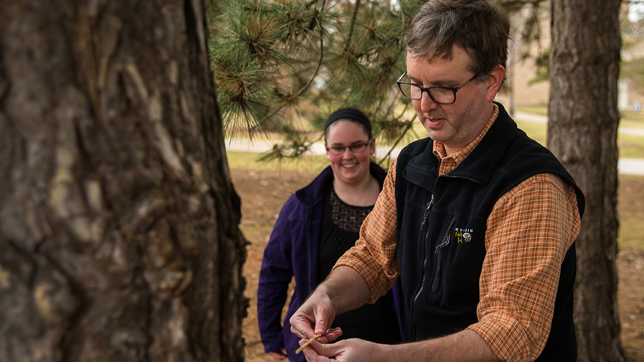 Dr. Chris Underwood and student