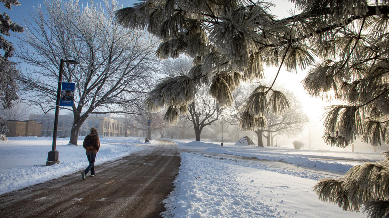 Campus in winter