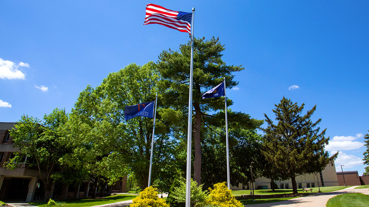 flags on campus