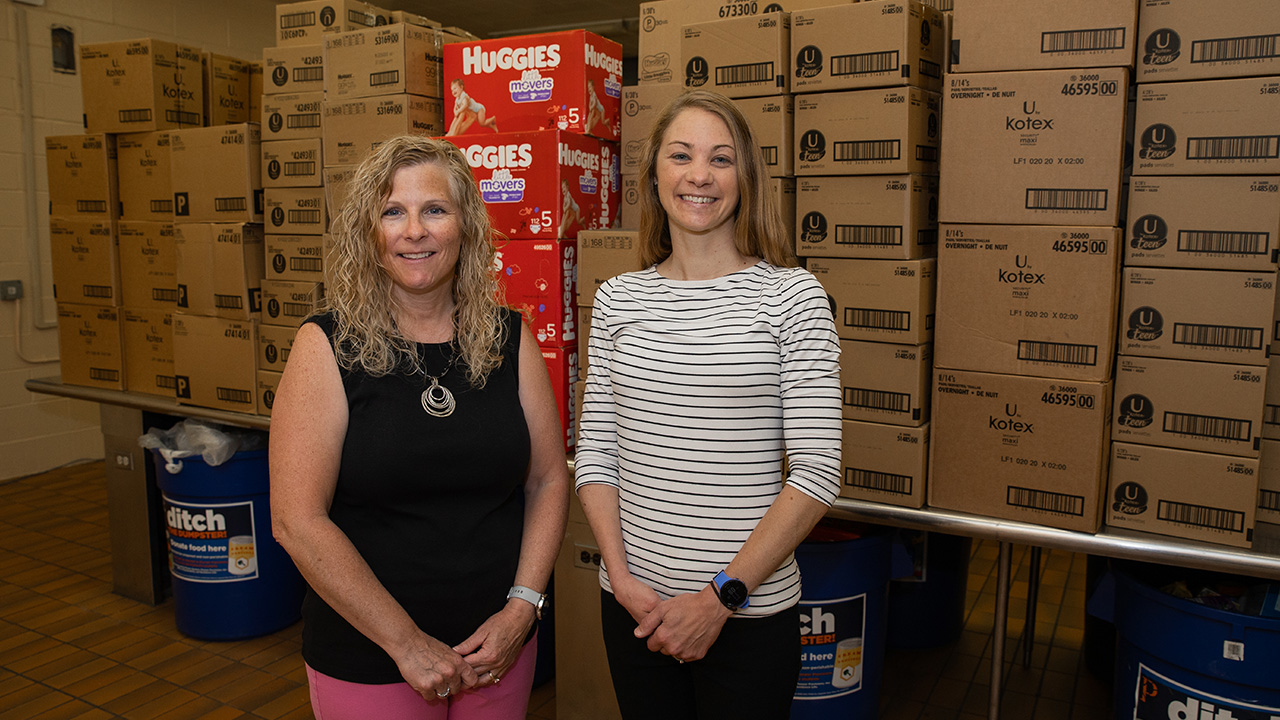 Pictured left to right are Julie Soja and Stephanie Young.