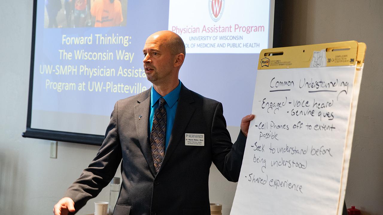 Dr. Wayne Weber, dean of the College of Business, Industry, Life Science and Agriculture