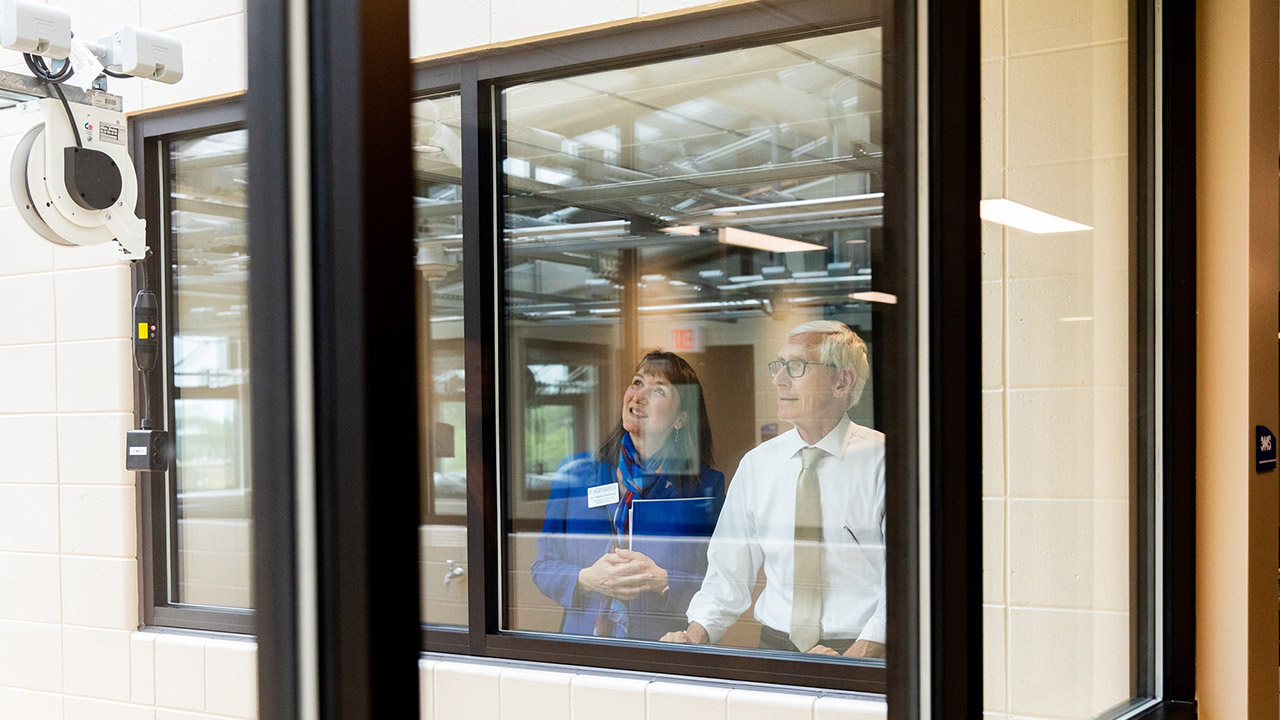 Gov. Evers tours newly renovated Boebel Hall