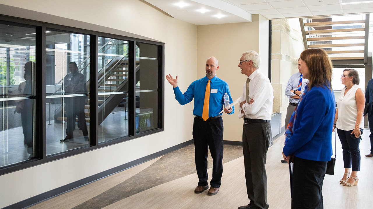 Gov. Evers tours newly renovated Boebel Hall