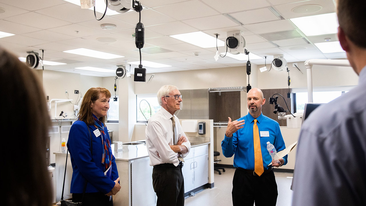 Gov. Evers tours newly renovated Boebel Hall