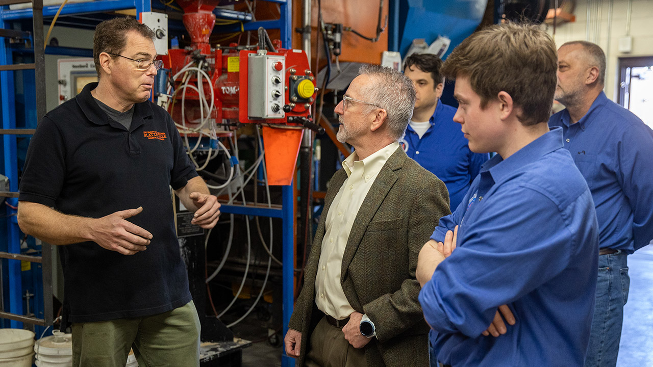 Tim Herrick tours Russell Hall, industrial studies