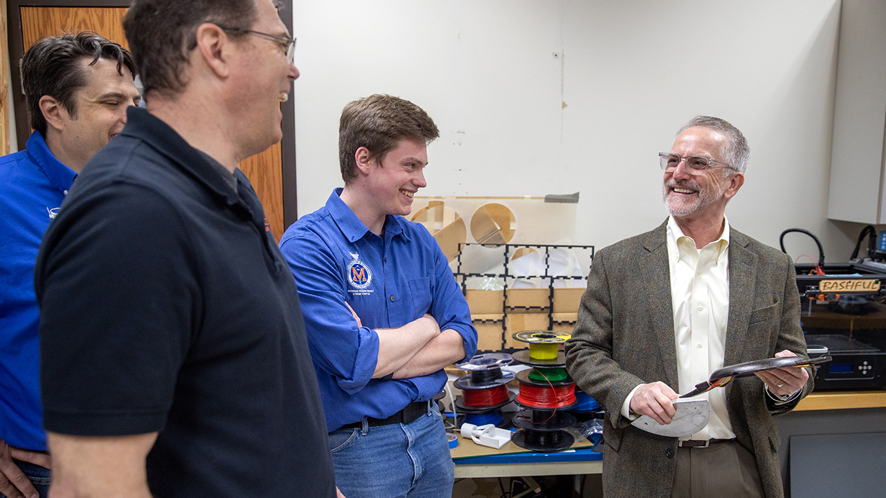 Tim Herrick tours Russel Hall, industrial studies