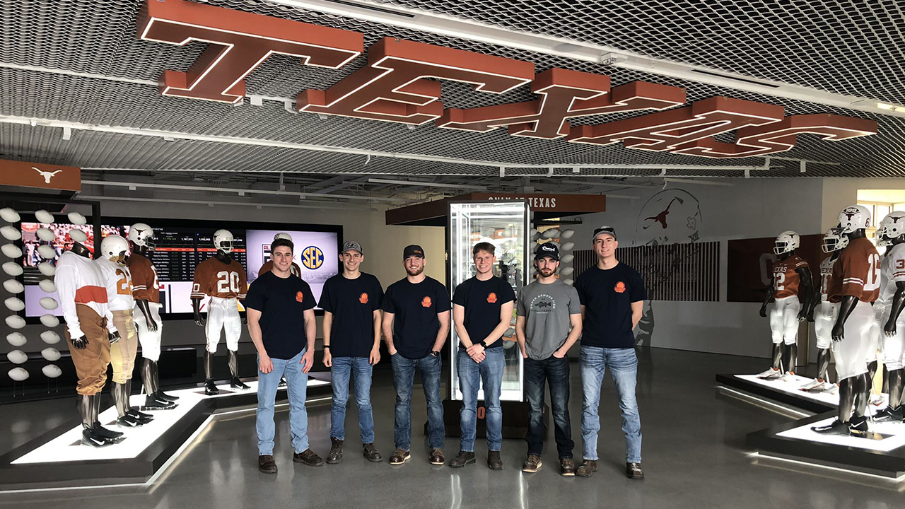 Students toured the University of Texas Darrell K Royal Memorial Stadium.