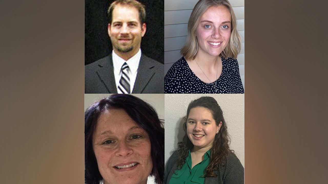 Top: Matthew Van Egeren, Callie Weber; bottom: Julie Anderson, Sammy Schermerhorn.