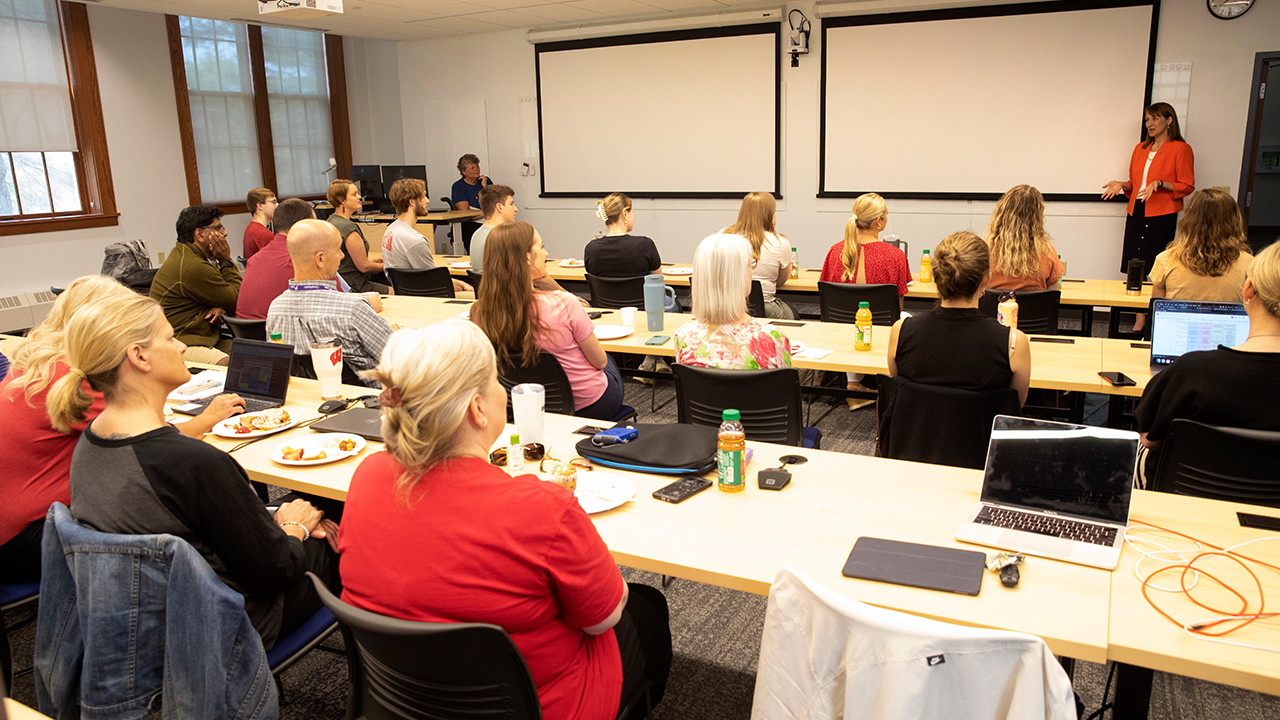 Chancellor Evetovich welcomes the first cohort of students. 