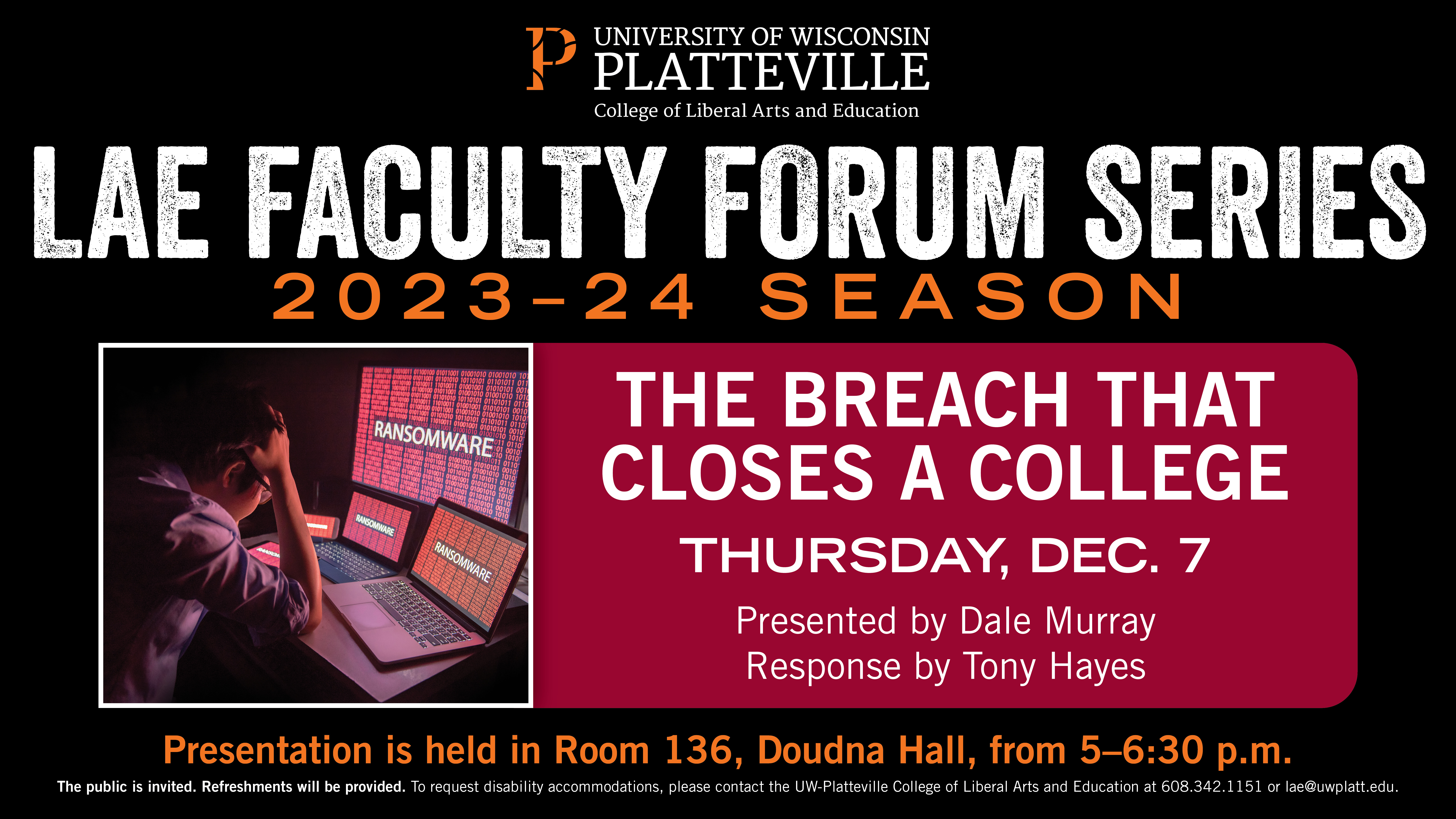 Faculty Forum Series Advertisement