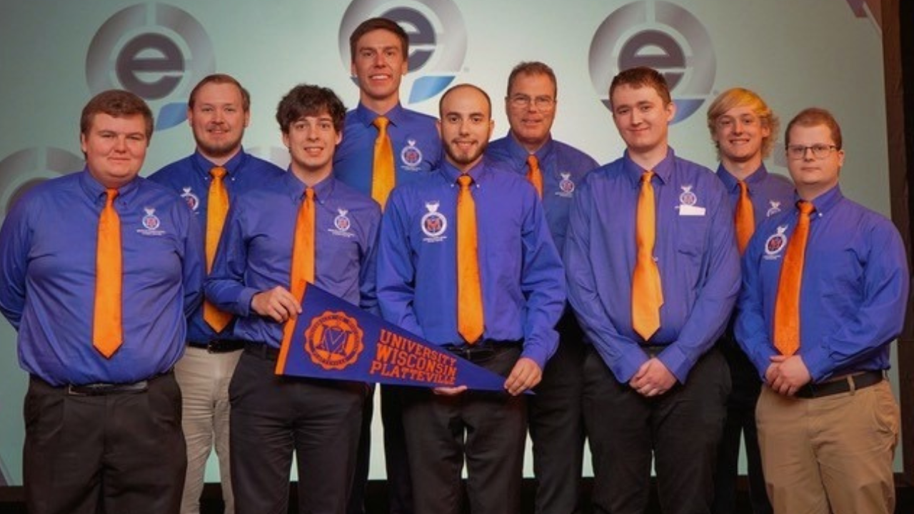 Pictured left to right front- Noah Rabick, Zach Hein, Luca Wagner, Zach Crago, Garret Starkman, Left to right back – Tim Highum, Cole Olson, Dr. Kyle Metzloff (FEF Key Professor), Scot Hoglund
