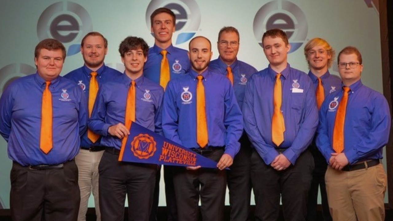 Pictured left to right front-  Noah Rabick, Zach Hein, Luca Wagner, Zach Crago, Garret Starkman, Left to right back – Tim Highum, Cole Olson, Dr. Kyle Metzloff (FEF Key Professor), Scot Hoglund