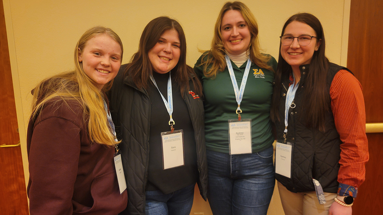 Team members pictured from left to right: Ashley Elsbernd, Sara Heisner, Sydney Van Swol and Sydney Kaluzny