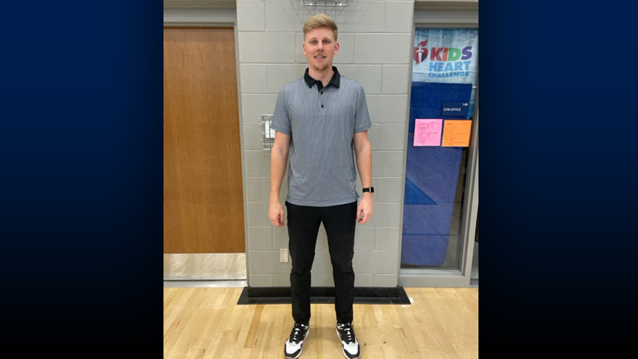 Ben Olson, a senior from Holmen, Wisconsin, is currently student teaching at Mineral Point Elementary School.
