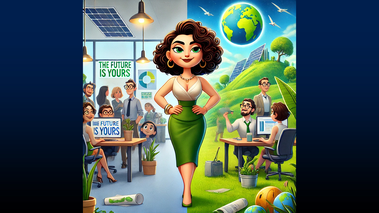 After several attempts, Dr. Jaber crafted her avatar to reflect both her identities as a CEO and an environmentalist, closely resembling her appearance.