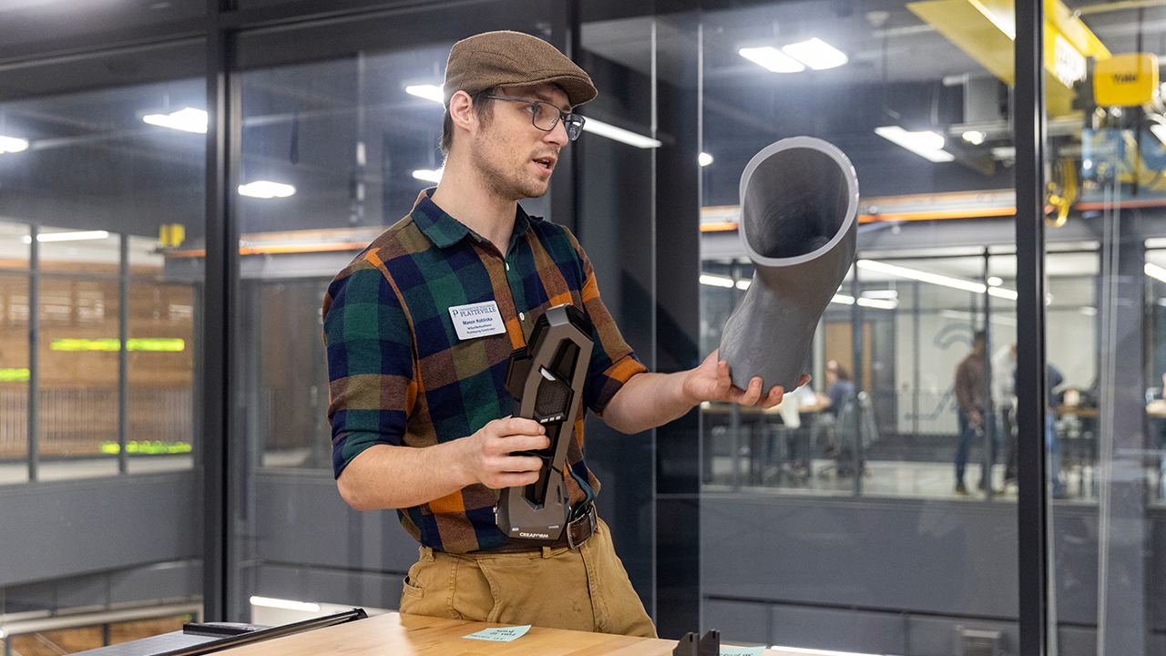 A Lab Crawl offered behind-the-scenes tours of UW-Platteville’s innovative facilities, including the Huff Family Innovation Center.