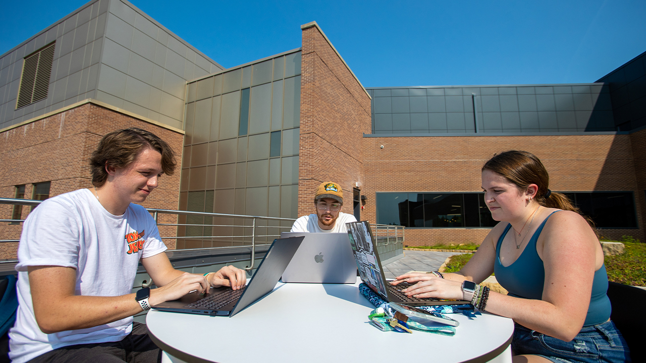 Rooftop terrace at Sesquicentennial Hall.