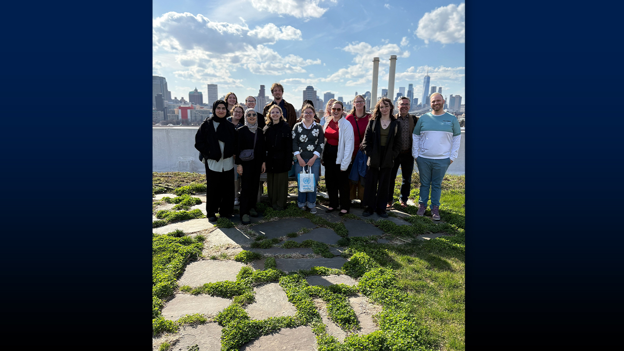 Students visited an urban rooftop farm called the Brooklyn Grange.