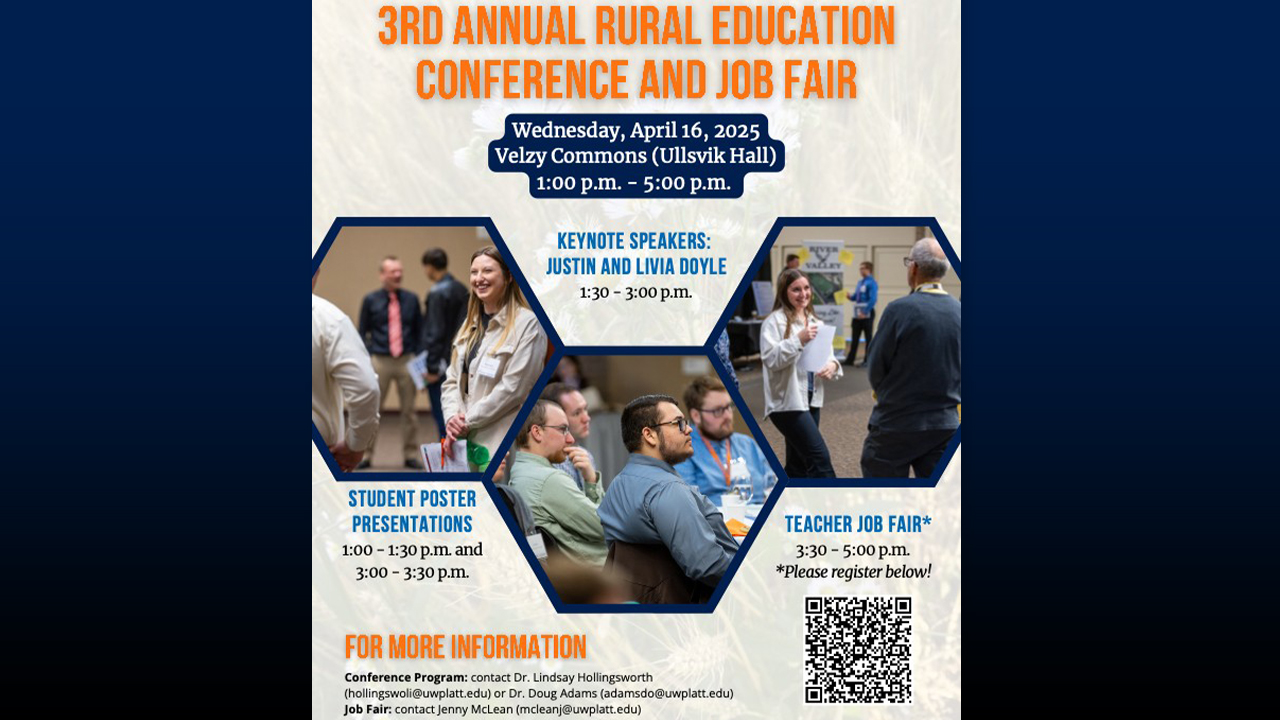The event will take place April 16 in Velzy Commons at Ullsvik Hall.