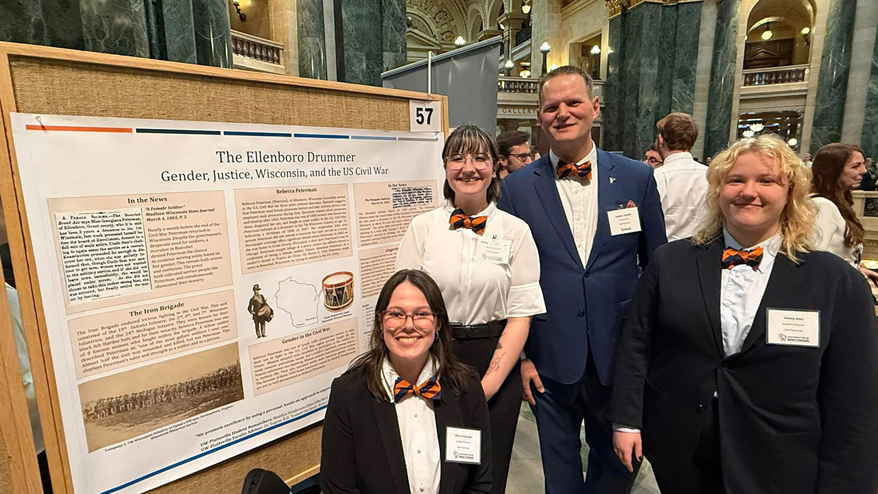 Olivia Schweiger, Madilyn Henderson-Allen, Dr. Gene Tesdahl and Ashley Weis