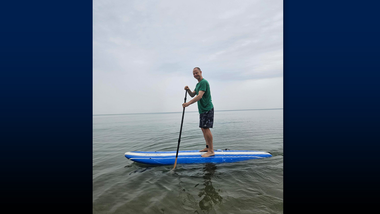 A paddle on Lake Michigan.