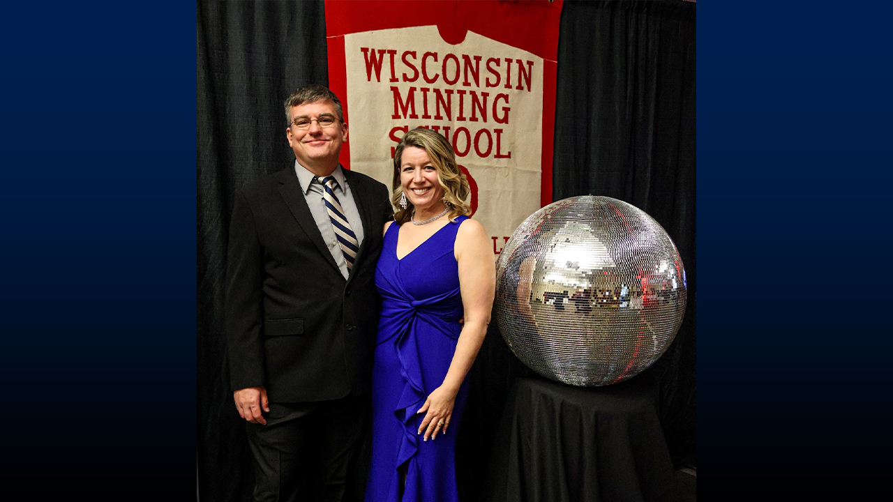 Koeller and her husband, Calvin, pictured at the Miner's Ball.
