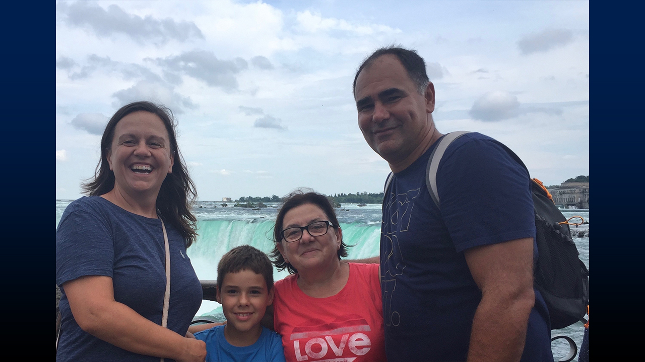 Ljumanovic with her mother, Stoja; son, Luka; and husband, Goran, during a family road trip to Niagara Falls, summer 2019.