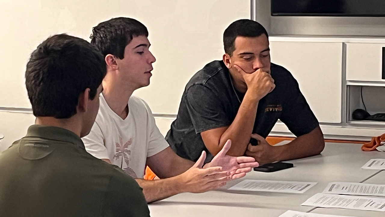 Students participate in the Bridging the Divide program in Professor Nancy Hammermeister's political science classes.