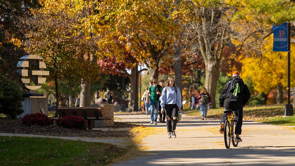 UW-Platteville campus in fall