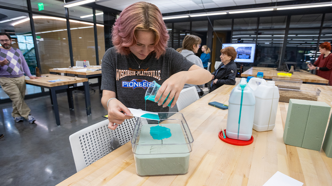 The substrate impression collection station demonstrated how different surfaces affect prints.