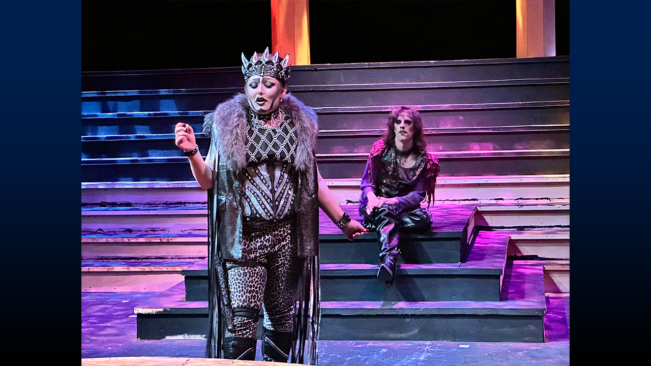 Karley Griffin as Oberon and Joseph Herges as Robin Goodfellow.