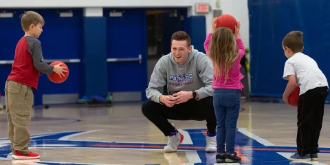 Students teach physical education homeschool program