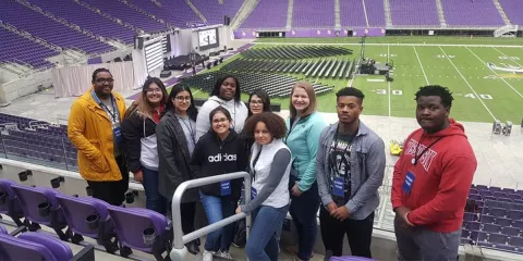 Students participate in service learning trip to Minneapolis, Minnesota.