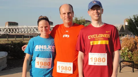 Ann, John and Jacob participating in the Bix 7 race in 2010.