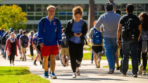 Students on campus