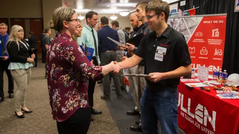 JP Cullen at career fair