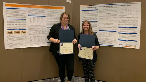 From left to right are Hannah Lemke and Kimberly Van Donsel.